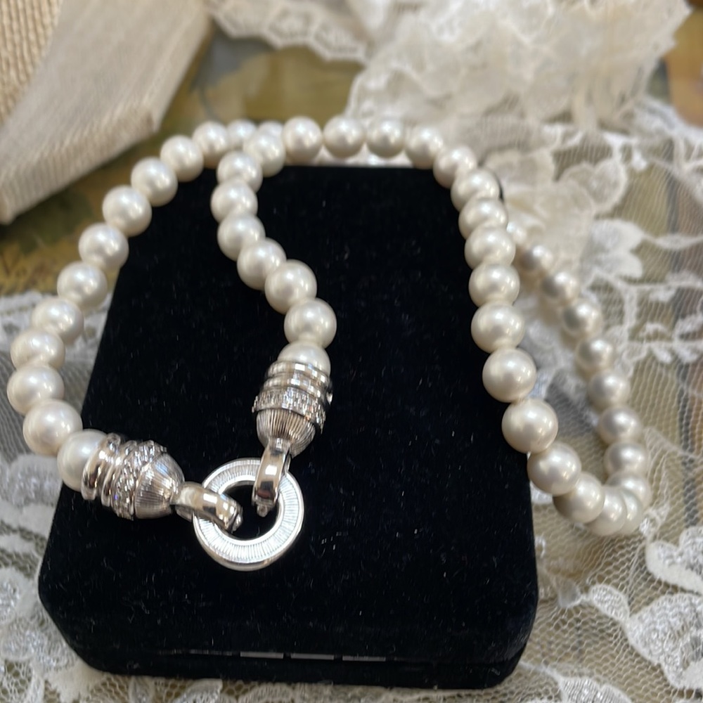 Judith Ripka Sterling 925 Pearl Necklace